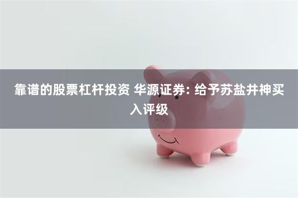靠谱的股票杠杆投资 华源证券: 给予苏盐井神买入评级
